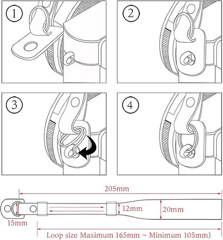 حزام كاميرا من الجلد المحبب بالكامل من Ruth&Boaz، حزام معصم الكاميرا، حزام كاميرا فاخر (بني) in Kuwait