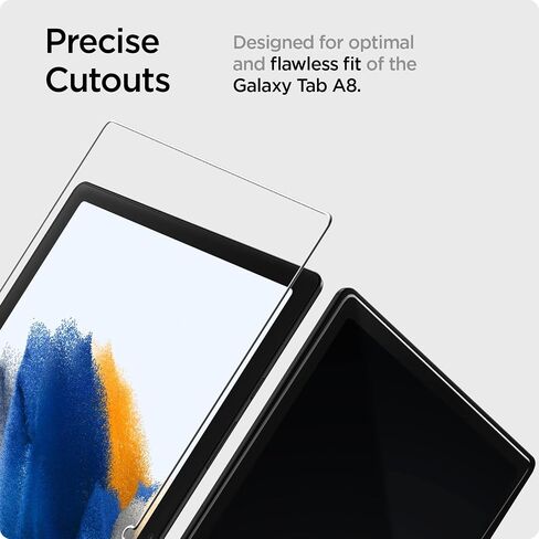Spigen Tempered Glass Screen Protector [GlasTR Slim] Designed for Galaxy Tab A8 (2022) [9H Hardness/Case-Friendly] in Saudi Arabia