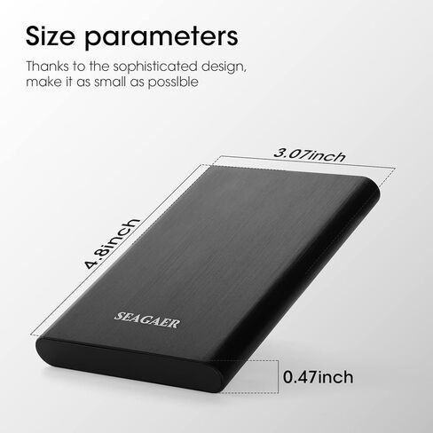Intertest 500GB Portable External Hard Drive USB3.0 Ultra Slim 2.5" HDD for PC, Mac, Laptop, Chromebook, Xbox One, Xbox 360, PS4 (Black) in Kuwait