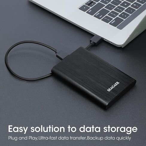 Intertest 500GB Portable External Hard Drive USB3.0 Ultra Slim 2.5" HDD for PC, Mac, Laptop, Chromebook, Xbox One, Xbox 360, PS4 (Black) in Kuwait