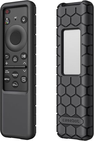 Fintie Protective Case for Samsung Smart Solar Cell Remote Control 2023 TM2360E / TM2361E BN59-01432A BN59-01432J, Light Weight Kids-Friendly Anti Slip Shockproof Silicone Cover (Black) in Saudi Arabia
