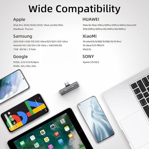 USB C to 3.5mm Audio Headphone Adapter and Charger, 2 in 1 USB C Headphone Jack HiFi DAC with 27W Fast Charging Dongle Adapter Compatible with Galaxy S23 Ultra/S22+/A53/Note 20, Pixel 7/7Pro/6/6Pro/5 in Kuwait