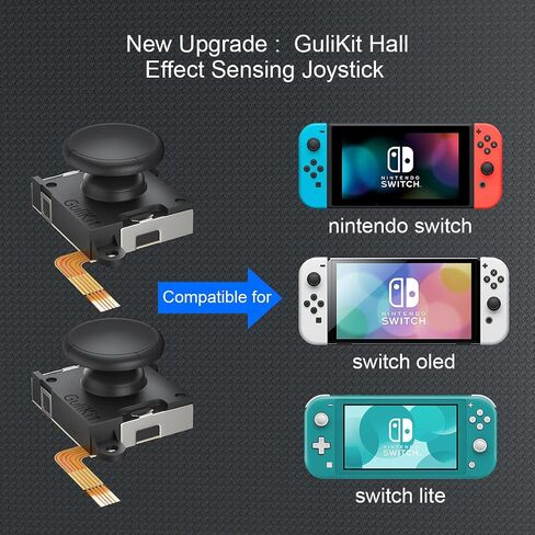 Switch Joystick joycon Replacement Gulikit for Switch, No Drift Hall Electromagnetic Joy-Con Joysitck with Hall Effect Sensor for Nintendo Switch/OLED/Lite in Saudi Arabia