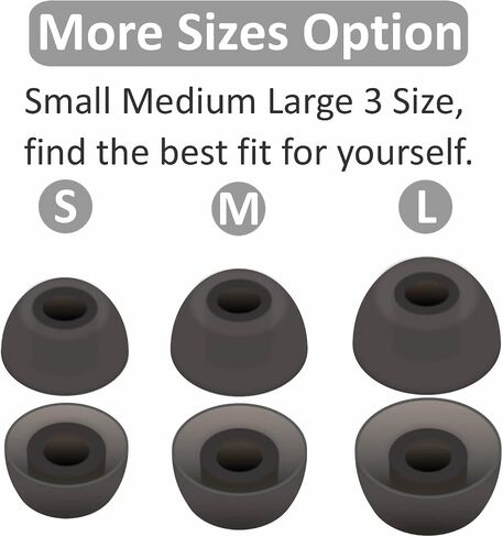 6 Pairs Elite 3 / Elite 7 Active/Elite 75T Ear Tips Buds Gel, Replacement Soft Flexible Silicone Eartips Skin Accessories Compatible with Jabra Elite 65T / Elite 7 Pro/Elite 4 Active - S/M/L White in Kuwait