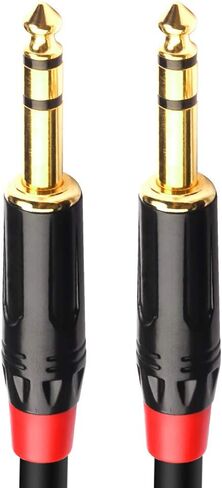 كيبل تي ار اس 1/4 انش من ديسينو، شديد التحمل 6.35 ملم ذكر الى ذكر جاك ستيريو متوازن مسار الصوت - 10 قدم/3 متر in Kuwait