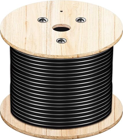 Cat7 Ethernet Cable 500ft Bulk: Pure Copper Outdoor Easy Pull Cat 7 Cord - CMR Direct Burial in Wall - Triple Shielded POE Ethernet Wire, 10G 1000Mhz Roll Spool in Kuwait