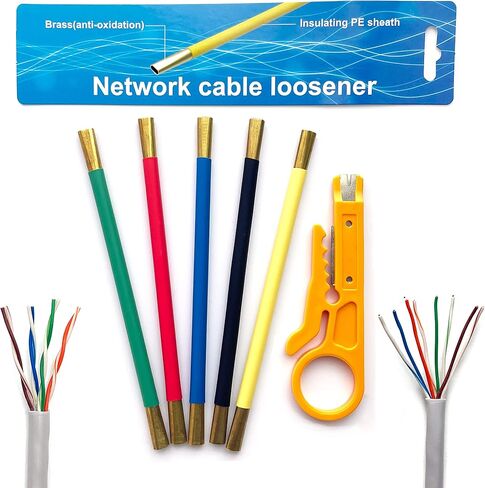 LIUJINCAN Network Cable Untwist Tool, Engineer Wire Straightener for CAT5/CAT6/CAT7 and Telephone Wires Pair Separator Tools (Red, CAT5/6/7 Dual Headed) in Saudi Arabia