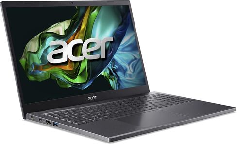 لاب توب أيسر أسباير 5 15 سليم | 15.6 بوصة FHD (1920 × 1080) IPS | Core i7-1355U | Intel Iris Xe Graphics | 16 جيجابايت LPDDR5 | 512 جيجابايت Gen 4 SSD | Wi-Fi 6E | USB4/Thunderbolt 4 | لوحة مفاتيح بإضاءة خلفية | A515-58M-7570، رمادي in Kuwait