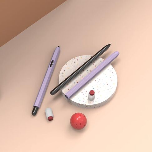 جراب LOVE MEI لهاتف Samsung Galaxy Tab S7/S7+/S7 FE/S8/S8 Ultra/S9/S9+/S9 Ultra S، جراب واقٍ من السيليكون الكلاسيكي غير قابل للانزلاق لهاتف S7/S8+/S9 Ultra S Pen( أرجواني) in Kuwait