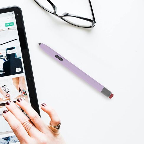 جراب LOVE MEI لهاتف Samsung Galaxy Tab S7/S7+/S7 FE/S8/S8 Ultra/S9/S9+/S9 Ultra S، جراب واقٍ من السيليكون الكلاسيكي غير قابل للانزلاق لهاتف S7/S8+/S9 Ultra S Pen( أرجواني) in Kuwait