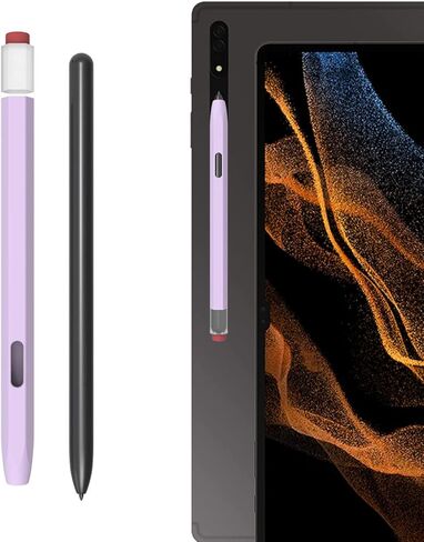 جراب LOVE MEI لهاتف Samsung Galaxy Tab S7/S7+/S7 FE/S8/S8 Ultra/S9/S9+/S9 Ultra S، جراب واقٍ من السيليكون الكلاسيكي غير قابل للانزلاق لهاتف S7/S8+/S9 Ultra S Pen( أرجواني) in Kuwait