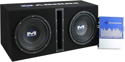 MTX Magnum MB210SP 10 Inch 400 Watt RMS Dual Car Loaded 200 Watt RMS 800 Watt Max Polymer Coated Cone Subwoofer with Box Enclosure And Wiring Kit in Saudi Arabia