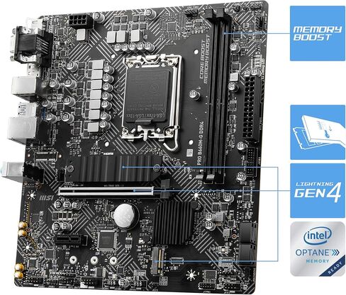 MSI MAG B660M BAZOOKA DDR4 Motherboard (mATX, 12th Gen Intel Core, LGA 1700 Socket, DDR4, PCIe 4, 2.5G LAN, M.2 Slots, USB 3.2) in Kuwait