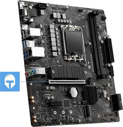 MSI MAG B660M BAZOOKA DDR4 Motherboard (mATX, 12th Gen Intel Core, LGA 1700 Socket, DDR4, PCIe 4, 2.5G LAN, M.2 Slots, USB 3.2) in Kuwait