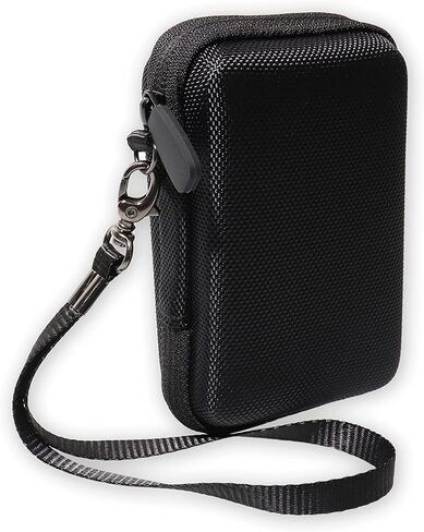 Alltravel Palm Size Case for Samsung T7 Shield Portable SSD, Compatible with 1TB, 2TB, 4TB, mesh Pocket for SSD Cable (Black) in Saudi Arabia