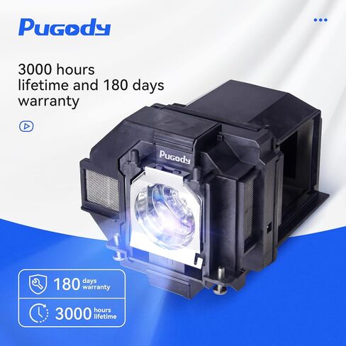 Pugody ELPLP97 استبدال مصباح ضوئي للسينما المنزلية Epson Powerlite 2250 1080 880 EX9240 EX3280 EX5280 E20 U50 EB-W01 W49 W51 X50 X06 982W 992F E01 E10 E20 FH06 FH52 EH-TW710 TW740 TW750 in Kuwait