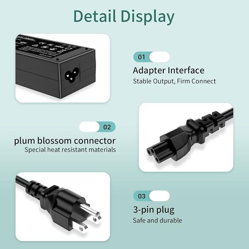 محول تيار متردد للكمبيوتر المحمول 45 وات بديل لشاحن Dell inspiron 15 5000 13 7000 Inspiron 7352 7359 7368 7370 7375 7378 7386 7390 5368 5551 5552 5555 5558 5559 7568 قابس سلك إمداد الطاقة in Kuwait