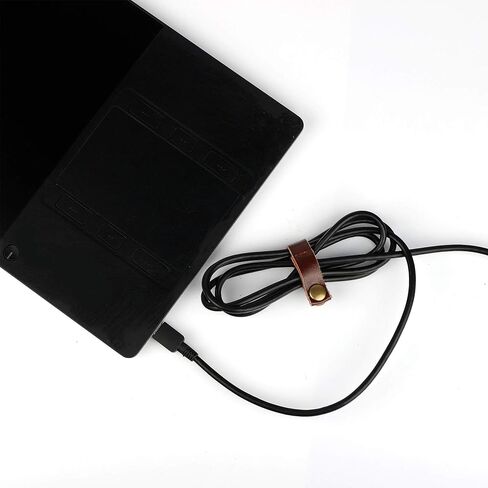 Gydandir Leather Cable Straps Cable Ties Cable Organizers Cord Management for Organizing USB Cable Headphone Wires, 2 Sizes 5 Colors in Kuwait