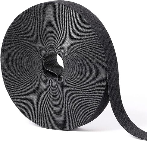 1 in x 30 ft Hook and Loop Roll | Double-Sided Strips, Self-Gripping Straps | Reusable Multi-Purpose Wrap Fasteners for Home, Office, Data Center, and More in Kuwait