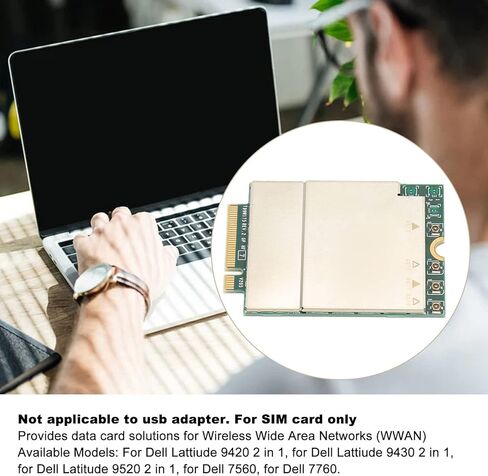 سانبايل وحدة شبكة 5G DW5930e T99W175، بطاقة شبكة PCI اكسبرس M.2 لـ Dell9420 9430 9520 7560 7760 in Kuwait