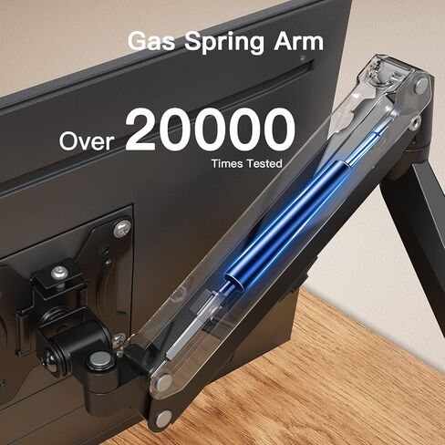 ايرجير حامل شاشة مزدوج، حامل شاشة مزدوج لشاشات 13-30 انش حتى 18.6 باوند، فيسا 75 × 75 ملم - 100 × 100 ملم، اذرع شاشة مزدوجة للمنزل والمكتب in Kuwait