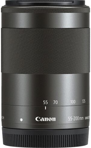 عدسة Canon EF-M 55-200mm f/4.5-6.3 هي عدسة STM (أسود) (9517B002) + طقم فلتر + حقيبة ظهر + بطاقة 64 جيجابايت + قارئ بطاقات + حامل ثلاثي القوائم مرن + محفظة ذاكرة + حافظة للأغطية + طقم تنظيف + حزام يد + المزيد ( متجدد) in Saudi Arabia