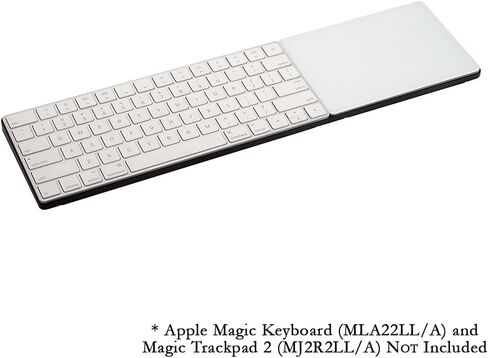 CraftMaster Union Tray for Apple Magic Keyboard and Apple Magic Trackpad 2 - Metal Dock Stand Controls Your iMac or Laptop Remotely, Premium Home and Office Accessory - Silver in Saudi Arabia