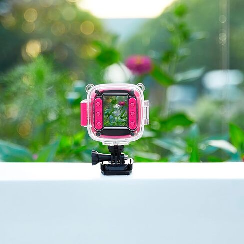 Vivitar Kids Tech - كاميرا الحركة النهائية للأطفال، كاميرا عمل رقمية مقاومة للماء للأطفال مع صور وفيديو بدقة 5 ميجابكسل، شاشة 2 بوصة، ميكروفون، حافظة مقاومة للماء باللون الأزرق in Kuwait