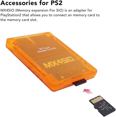 MX4SIO SIO2SD SD Card Adapter for PS2, Memory Card Expansion for SIO Replacement Memory Card Reader for PS2 Fat Console() in Saudi Arabia
