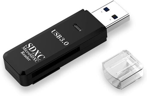 USB 3.0 2 in 1 HighSpeed Memory Card Reader Adapter for Micro SD SDXC TF T-Flash,for PC, Micro SD Card to USB Adapter for Camera Memory Card Reader, Wansurs Card Reader for Laptop in Saudi Arabia