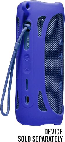 غطاء من السيليكون لمكبر صوت بلوتوث JBL Flip 6 المحمول من Alltravel، حل حماية كامل محمول، جلد مخصص مع مطابقة اللون والشكل (أسود) in Kuwait