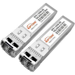 SFP Transceiver sfp-10g-sr,OPTONE 10G SFP+ 850nm Multi Mode MMF up to 300 Meters DDM LC Compatible with Cisco SFP-10G-SR,Ubiquiti UF-MM-10G, Mikrotik, Netgear,Edge-core and More (2Pack) in Saudi Arabia