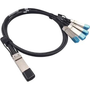 Wiitek 3 Meters QSFP+ to 4 SFP+ DAC Breakout Cable, 40G QSFP+ Direct Attach Copper Cable, 30AWG Black, for Arista CAB-Q-S-3M