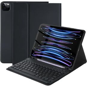 Keyboard Case for iPad Pro 11" 4th Gen 2022/3rd Gen 2021/2nd Gen 2020/1st Gen 2018,iPad Air 5th/4th Gen 10.9, Detachable Bluetooth Keyboard and Pencil Holder,Multi-Angle Adjustment (Blue)