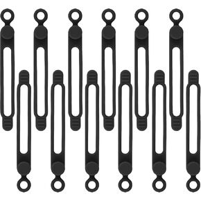 12Pcs White Silicone Cord Strap, Silicone Cable Ties, Reusable Cable Ties Management Organizer, Multipurpose Elastic Cord Organizer for Bundling and Fastening Cable in Kuwait