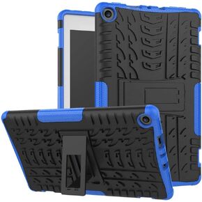 MAOMI for Kindle Fire hd 8 Case 2017/2018 Release 7th/8th Generation,Kickstand Heavy Duty Cover [ NOT fit HD 8 Tablet 12th/10th Gen 2022/2020 Release] (Blue)