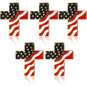 Rystinworks 5-Pack American Flag Cross Pins in Saudi Arabia