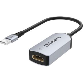تيسمارت محول USB الى HDMI، محول كيبل صوت وفيديو HD 1080P، محول USB 3.0/2.0 الى HDMI للكمبيوتر واللاب توب وجهاز العرض HDTV متوافق مع ويندوز XP/10، ماك او اس in Kuwait