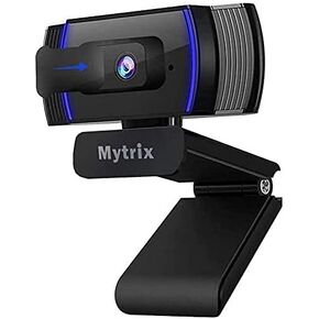 Mytrix Webcam 1080p with Microphone and Privacy Cover, 2023 Streaming Webcam, Noise Reduction, AutoFocus, Full HD USB Web Camera for Laptop Desktop Zoom Meeting Skype FaceTime Hangouts YouTube in Kuwait