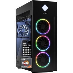 كمبيوتر مكتبي HP OMEN 45L للألعاب، AMD Ryzen 9 5900X، ذاكرة الوصول العشوائي 32 جيجابايت، محرك أقراص الحالة الصلبة 1 تيرابايت، NVIDIA GeForce RTX 3080 Ti Graphics، Windows 11 Home، GT22-0182 (2023) in Kuwait