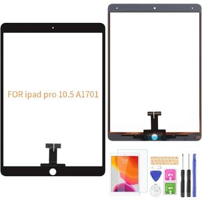 A-MIND for IPad Pro 10.5 Touch Screen Digitizer Glass Replacement（LCD Not Included ） Touch Panel Repair Parts Kit,with Free Screen Protector+Tools(Black)