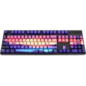 JSJT PBT Keycaps Side/Front Print Keycap Set OEM Profile Non-Backlit Thick Key Caps for Most 60% /87 TKL/104/108 /61 Cherry MX Switch Mechanical Keyboard(Multi-Color)