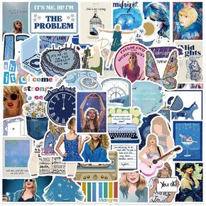 Yuyul 300pcs Taylor Singer Stickers, Pop Music Stickers, Vinyl Waterproof Sticker Pack, Perfect for Laptops, Water Bottles, Computers, Suitcases, Skateboards, Luggage, Helmets, Guitars, Phone, Girls, in Saudi Arabia