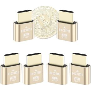HDMI Dummy Plug 4K عالي الدقة جهاز عرض افتراضي محاكي الجيل الجديد من محول العرض بدون رأس متوافق مع أنظمة التشغيل Windows وMac OS وLinux يدعم دقة 4K/2K/1080P متعددة (6 حزم) in Kuwait