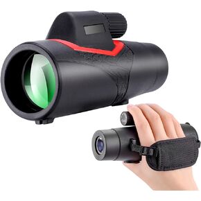 qiaoshop 10x42 High Definition Monocular Telescope,Waterproof and Fog and Shockproof -BAK4 Prism, Suitable for Wild Animals and Bird Watching and Concerts and Tourist Scenery, black in Saudi Arabia