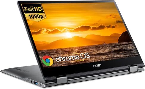 acer Chromebook Spin 513 2023 أحدث كمبيوتر محمول قابل للتحويل 2 في 1، معالج Qualcomm Snapdragon 7c ثماني النواة، شاشة لمس FHD IPS مقاس 13.3 بوصة، ذاكرة وصول عشوائي سعتها 4 جيجابايت، eMMC سعة 64 جيجابايت، للطلاب والأعمال، WiFi، لوحة مفاتيح بإضاءة خلفية، نظ in Saudi Arabia