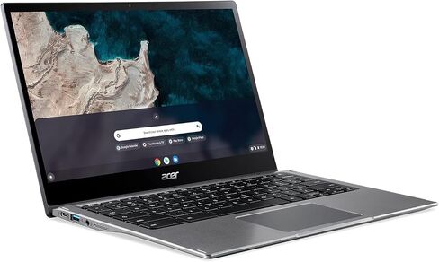 acer Chromebook Spin 513 2023 أحدث كمبيوتر محمول قابل للتحويل 2 في 1، معالج Qualcomm Snapdragon 7c ثماني النواة، شاشة لمس FHD IPS مقاس 13.3 بوصة، ذاكرة وصول عشوائي سعتها 4 جيجابايت، eMMC سعة 64 جيجابايت، للطلاب والأعمال، WiFi، لوحة مفاتيح بإضاءة خلفية، نظ in Saudi Arabia