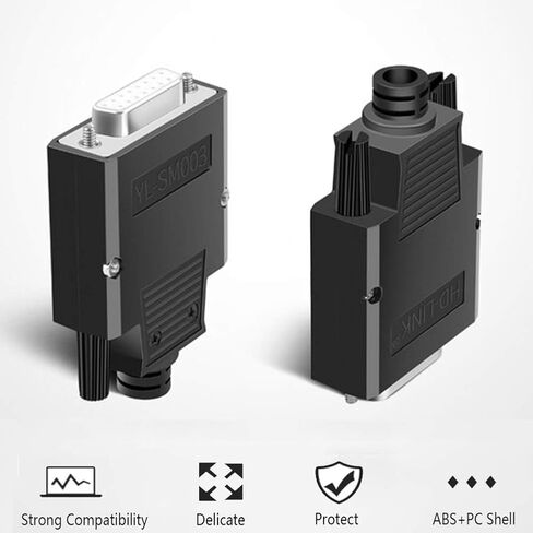 Jienk 2Pcs DB15 Solderless Female RS232 D-SUB Serial Adapters, 16mm thinner 15 Pin Port Terminal Solderfree Breakout Board Connector with Case Accessories in Kuwait