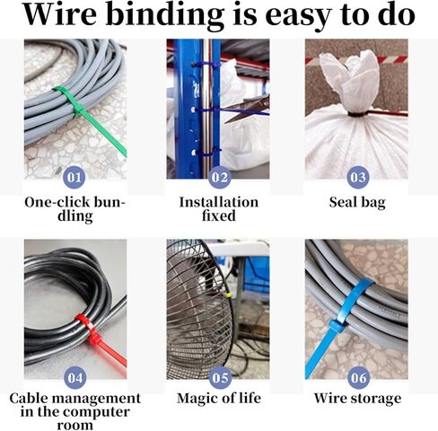 1200 Pieces Colored Zip Ties 4 Inch Multi-Purpose Self-Locking Nylon Cable Ties in 12 Different Colour, Assorted Cord Management Bands for Chicken Leg Home Office Garden Workshop in Kuwait