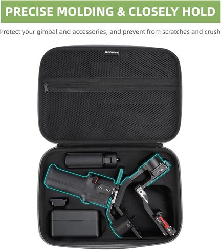 حقيبة حمل صغيرة Anbee Ronin RS 3، حقيبة كتف محمولة للسفر، صندوق بهيكل صلب متوافق مع DJI Ronin RS3 Mini محمول باليد 3 محاور مثبت جيمبال in Kuwait